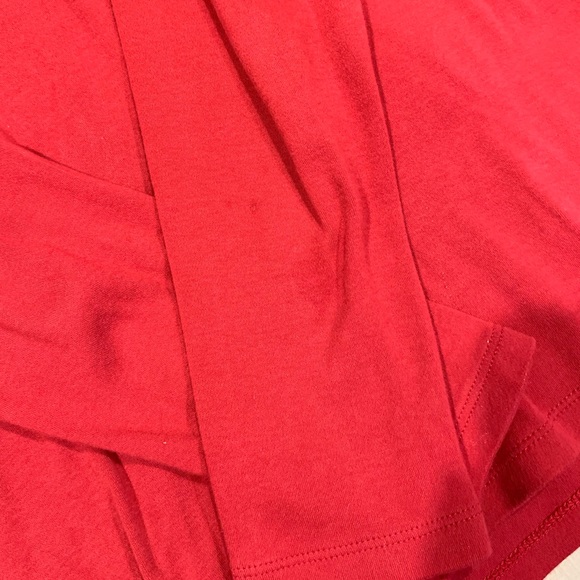 White Button Up & Red Long Sleeve - Picture 4 of 5